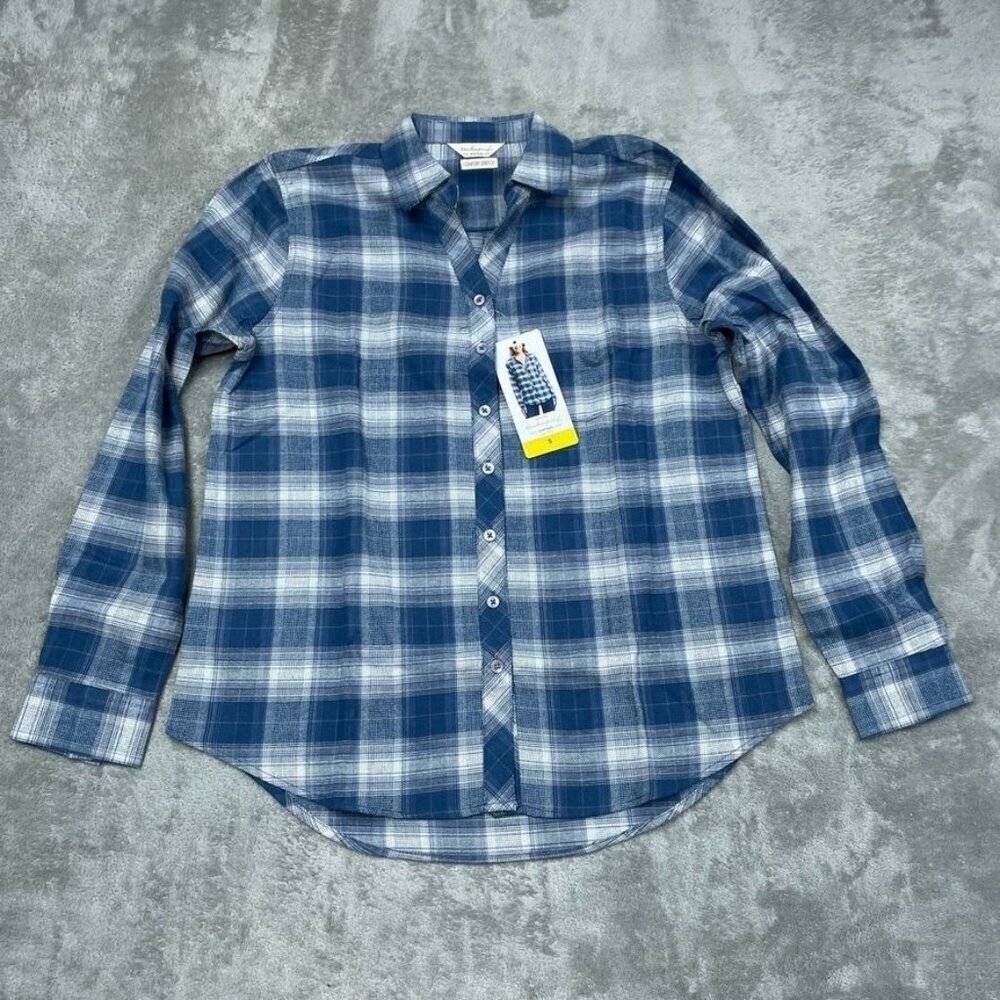 Weatherproof Vintage Womens Plaid Button-Up Shirt Size Small d0010
